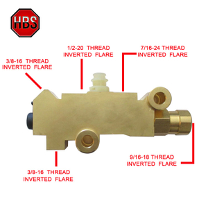 Brass Combination Three Function Brake Proportioning Valve For PV2 172-1353 PV2-B Disc / Disc Disc / Drum